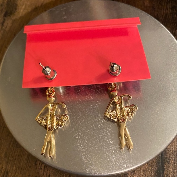 Betsey Johnson Ballerina earrings OS - Picture 3 of 3
